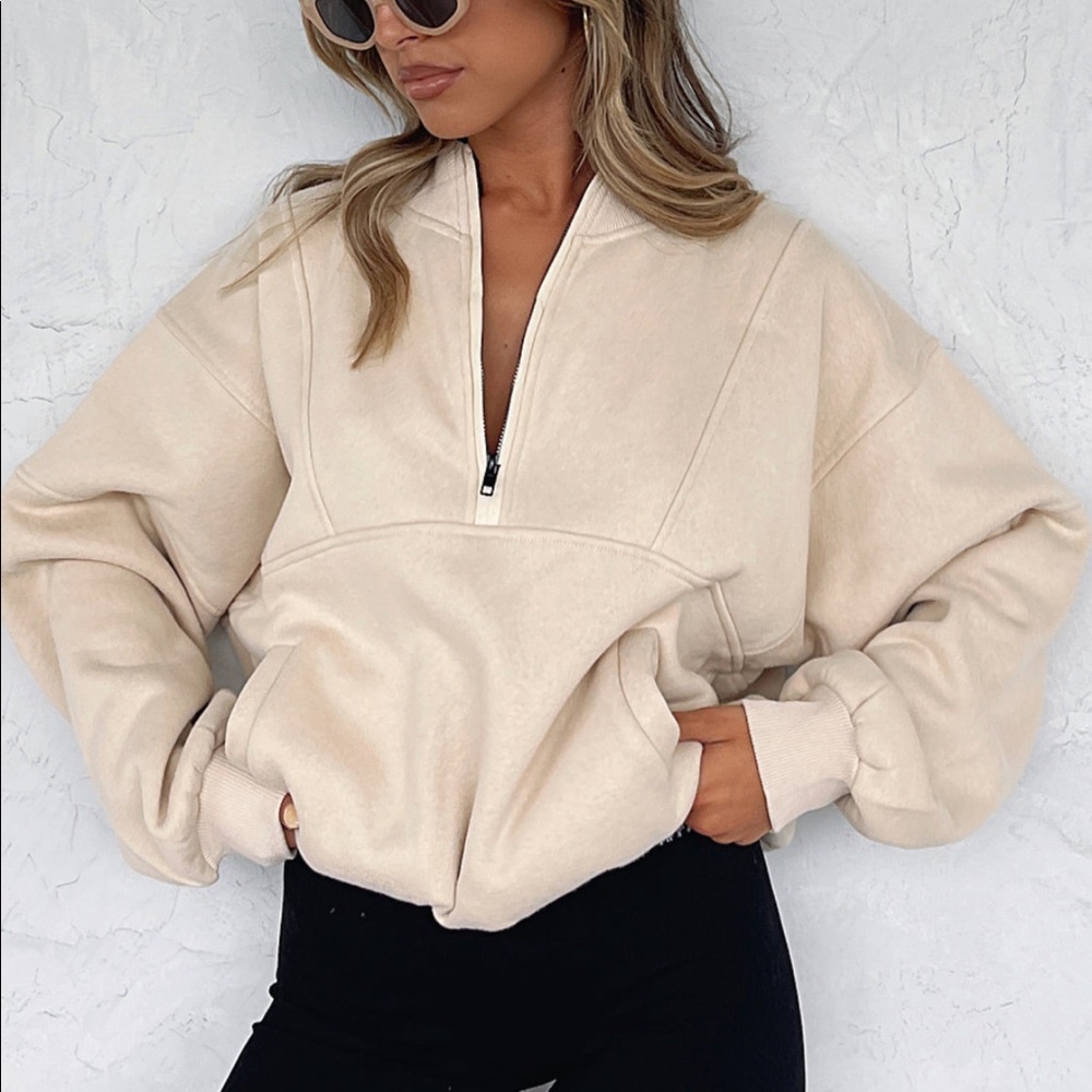 White Fox Future Moves Sweater in Sand
